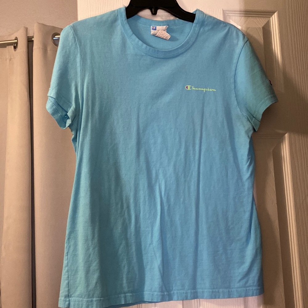 Teal Blue Women’s Short Sleeved Champion T-Shirt